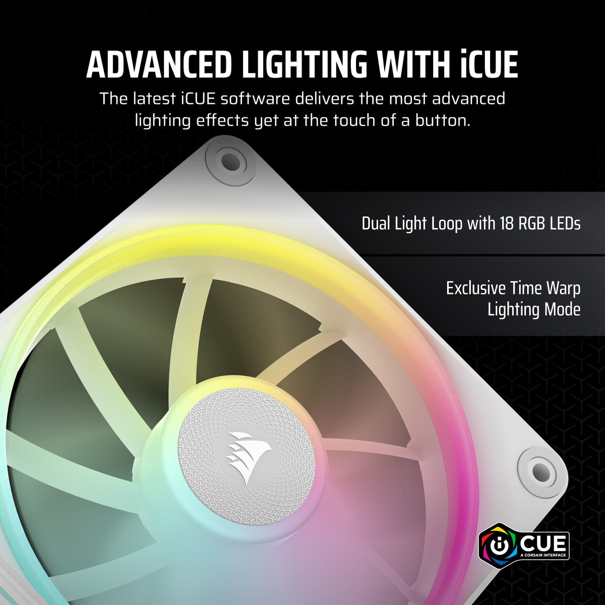 CORSAIR - iCUE LINK LX120 RGB 120mm PWM Single Case Fan Expansion - White