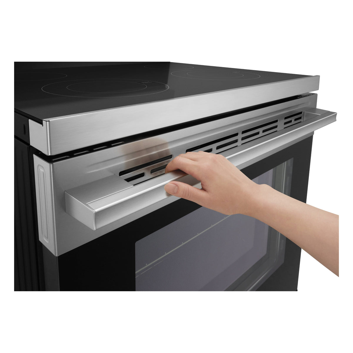 LG - 30-in Wide 6.3 Cu. Ft. Freestanding Electric Convection Smart Range with 4 Elements, Air Fry and WideView Window - Stainless Steel
