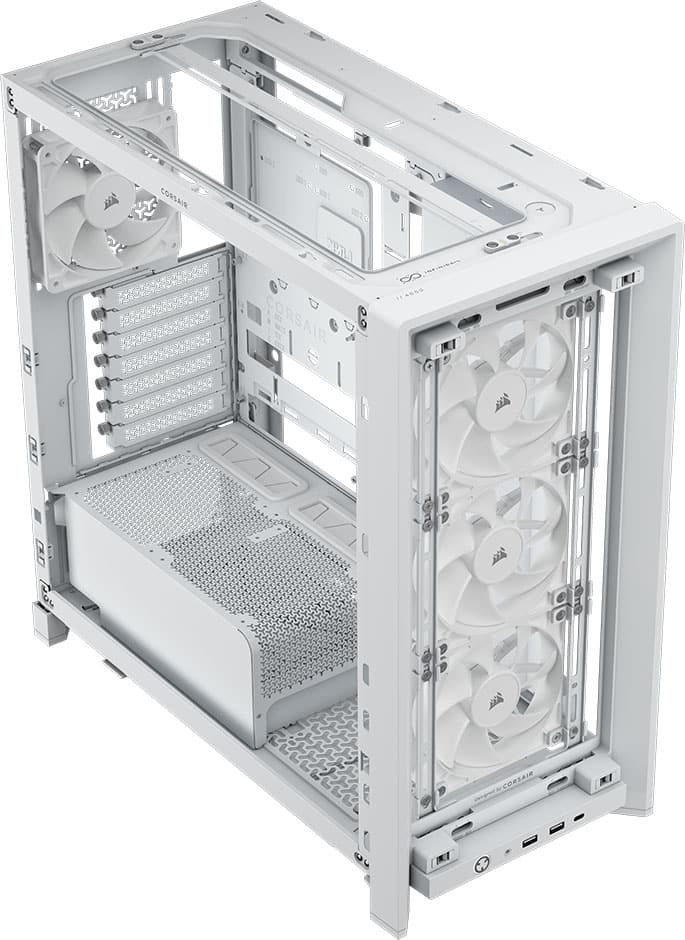 CORSAIR - FRAME 4000D WOOD RS Modular High Airflow Mid-Tower PC Case - White & Oak