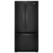 Whirlpool - 33 in. Wide 22 cu. ft. French Door Refrigerator with Humidity-Controlled Crispers - Black