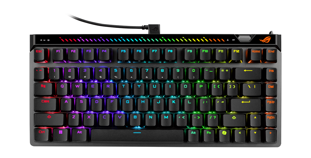 ASUS - ROG Falchion Ace 75% Wired Magnetic Hall Effect RGB Gaming Keyboard with Hot-Swappable ROG HFX V2 Switches - Black