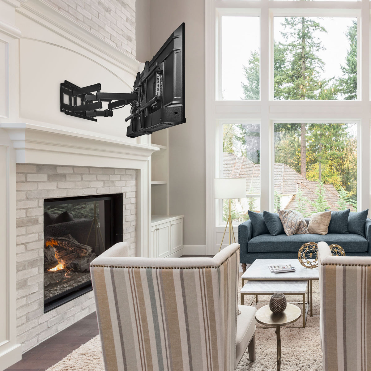 Insignia™ - Full-Motion TV Wall Mount for Most 42–90" TVs, Up to 120 lbs. — Extends 20" - Black