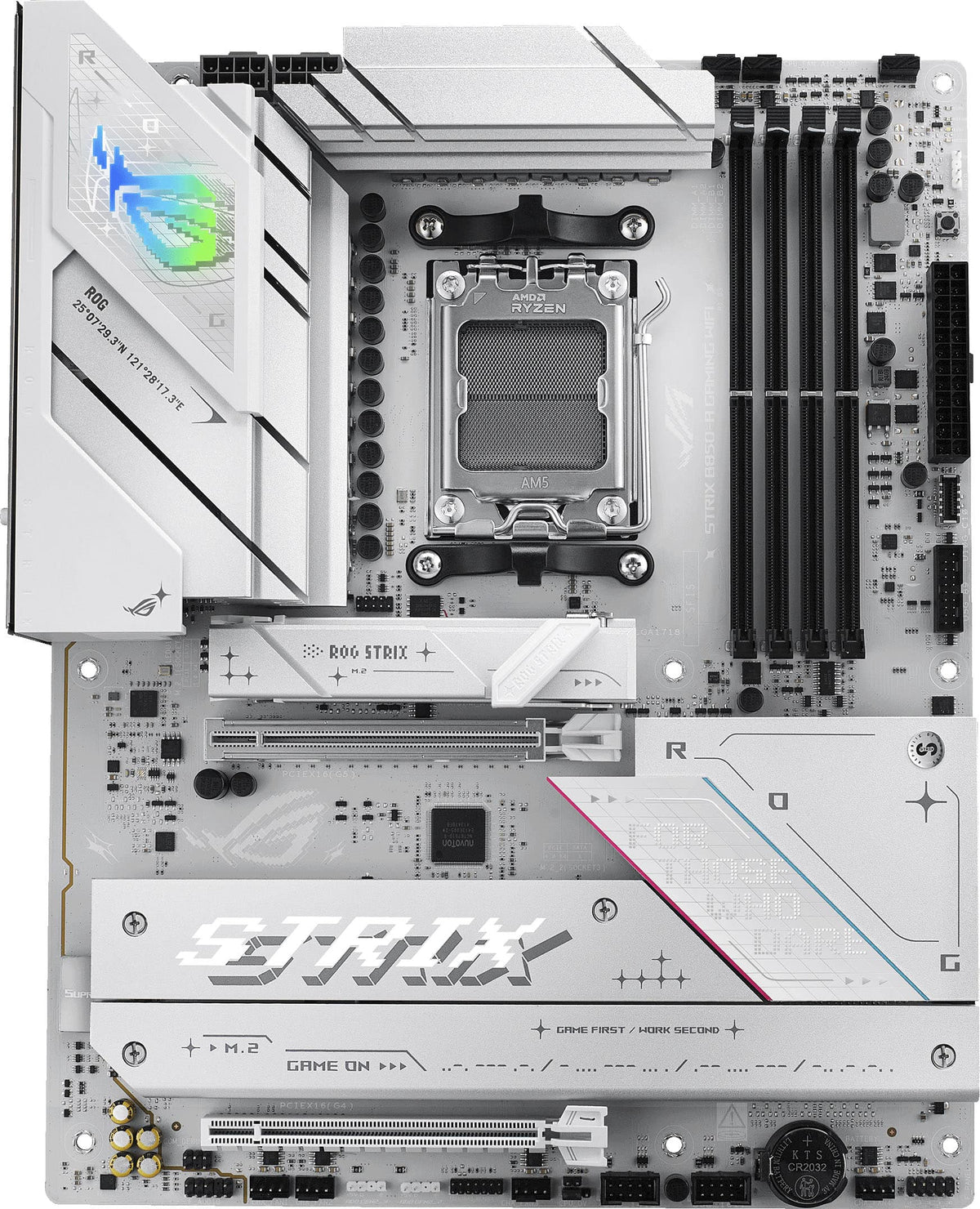 ASUS - ROG STRIX B850-A GAMING WIFI (Socket AM5) AMD B850 ATX DDR5 Wi-Fi 7 Motherboard - White