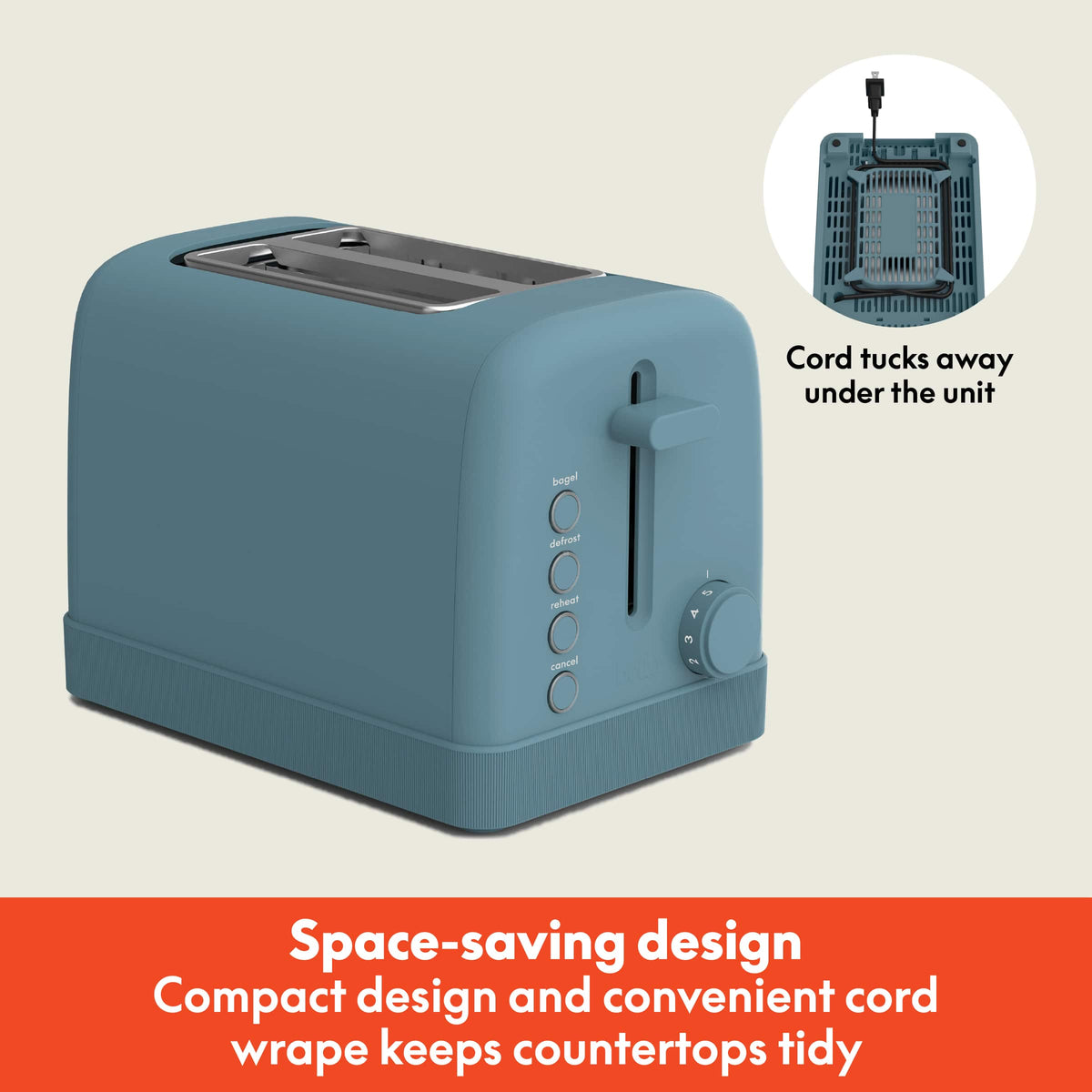 Bella - 2-Slice Toaster - Surf