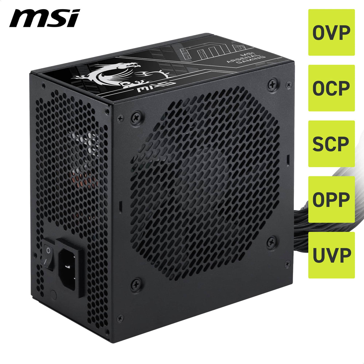 MSI - MAG A650BN PCIE5 III 650W 80 PLUS Bronze Non-Modular ATX 3.1 & PCIe 5.1 Ready Power Supply - Black