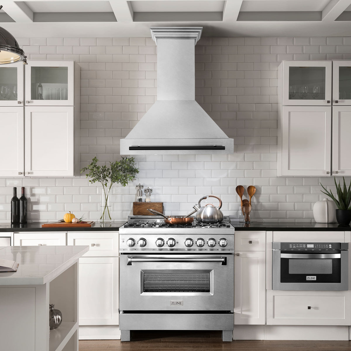 ZLINE Autograph Edition - 36 inches - Externally Vented - Wall Range Hood - Satin Stainless Steel