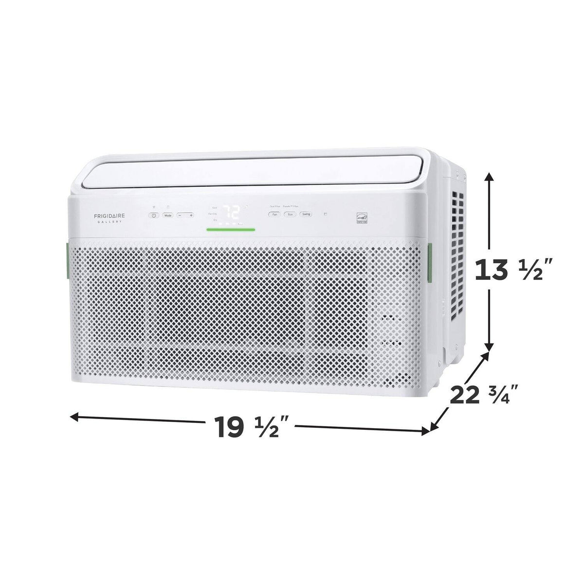Frigidaire - Gallery 115V 10,000 BTU 450 Sq. Ft. Smart Inverter Window Air Conditioner with Remote - White