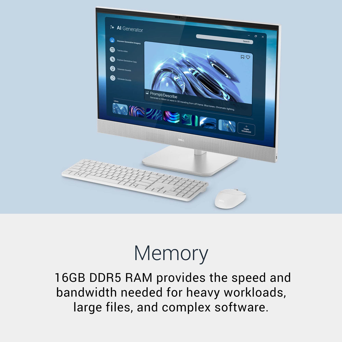 Dell - 27" 2K IPS Touchscreen All-in-One - Intel Core Ultra 7 Series 3 355 2026 - 16GB Memory - 1TB Storage - Copilot+ PC - Light Ash