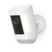 Ring - Spotlight Cam Pro, Battery with 2K Video and Ring-Vision, LED Lights, Dual-Band Wifi, and 3D Motion Detection - White