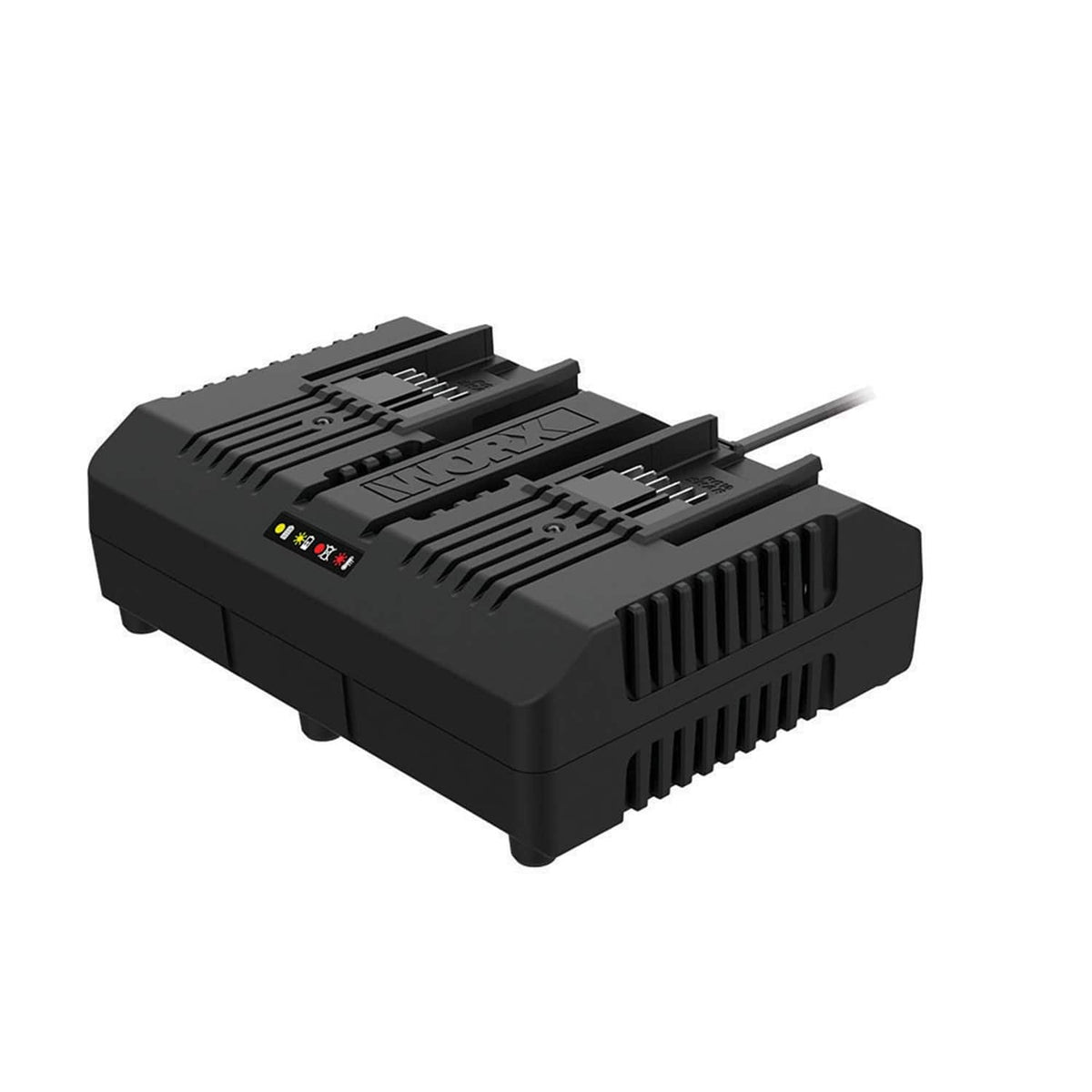 WORX - 20V Power Share Li-ion 1-Hour Dual Port Quick Charger - Black