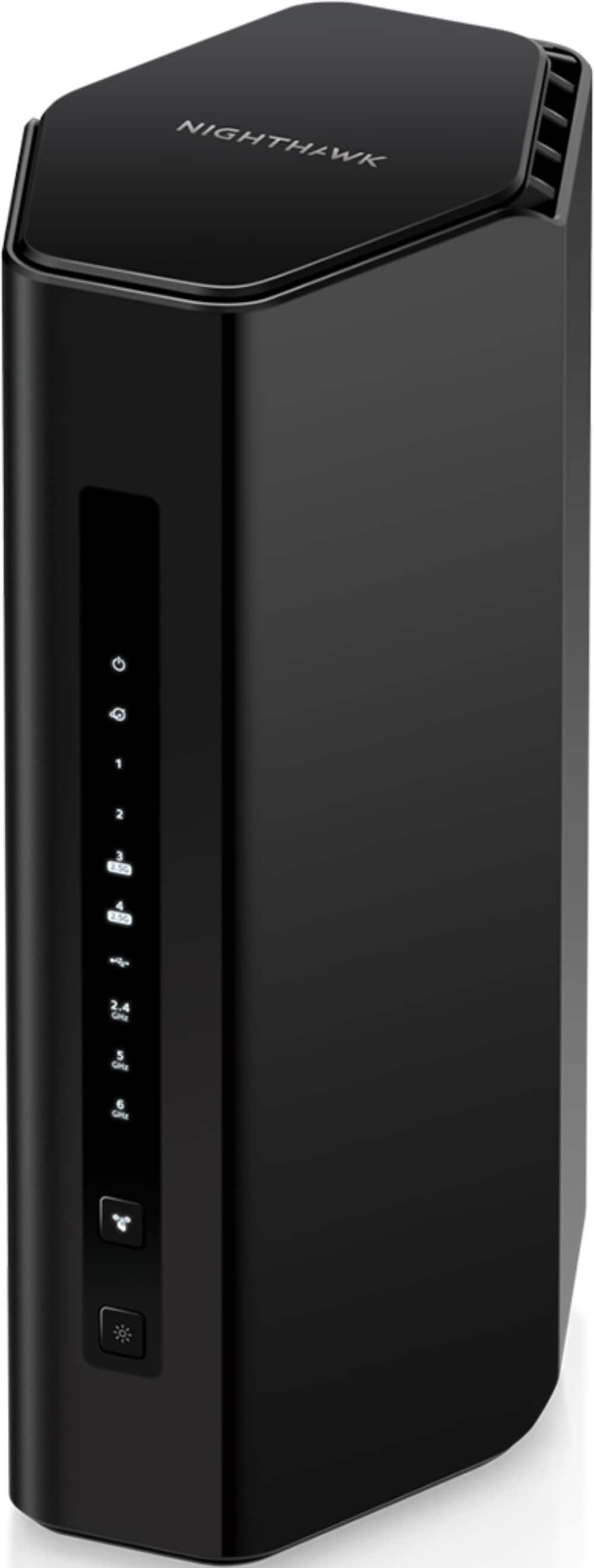 NETGEAR - Nighthawk WiFi 7 Router RS300, 9.3 Gbps, Up to 2,500 sq ft, 100 Devices - Black