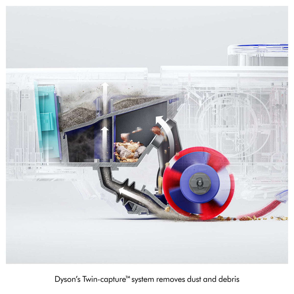 Dyson - r1 Nurovi Dry Robot Vacuum - Silver/Vinca Blue