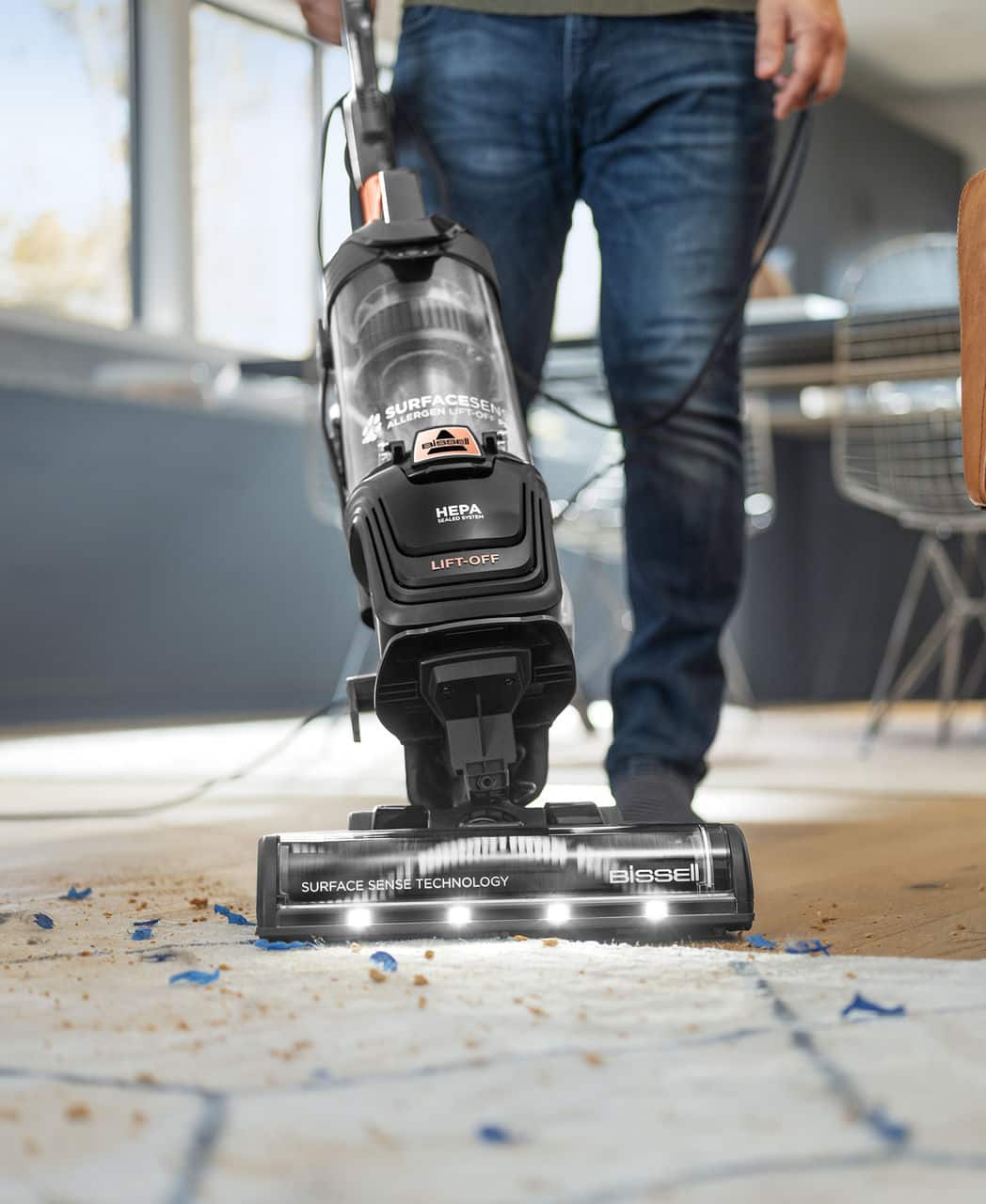 BISSELL - SurfaceSense Allergen Pet Lift-Off Upright Vacuum - Black