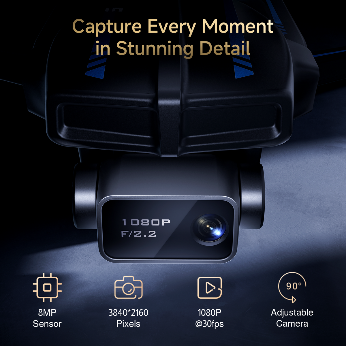 Snaptain - S5C Ultra 1080p Camera Drone with Remote Controller - Gray