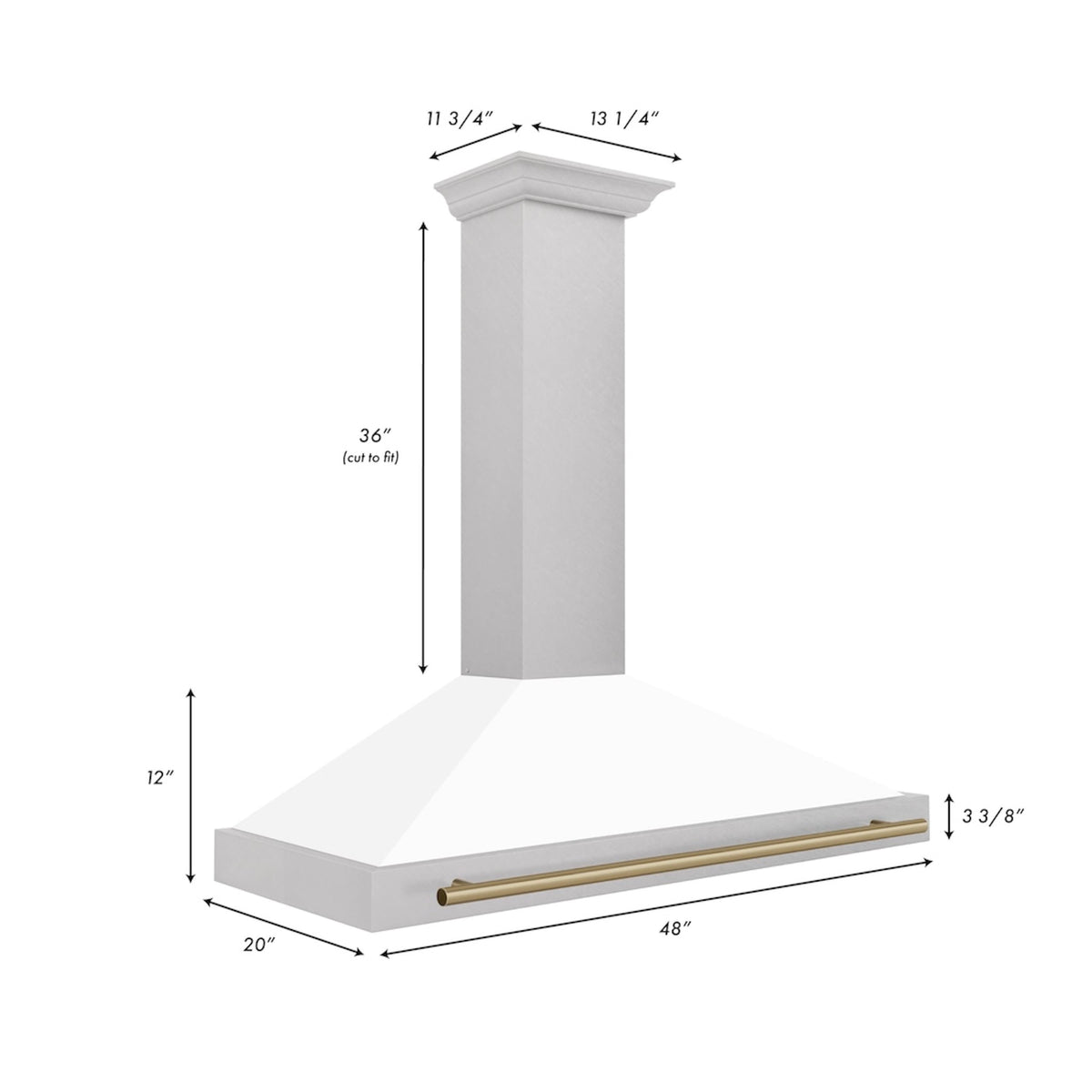 ZLINE Autograph Edition - 48 inches - Externally Vented - Wall Range Hood - Stainless Steel