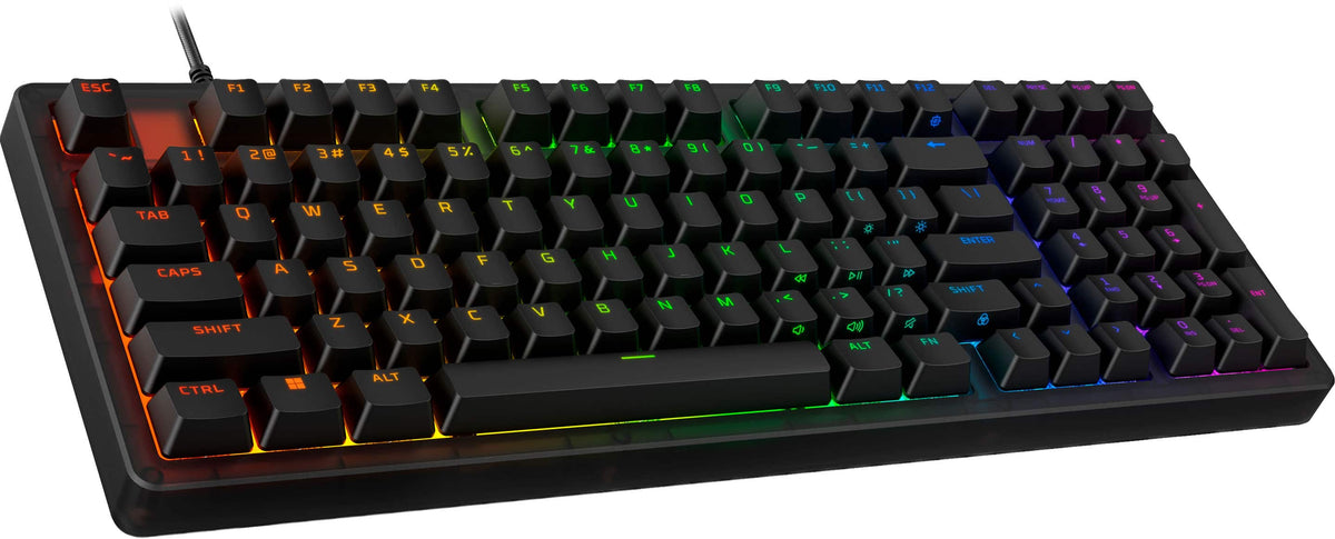 HyperX - Origins 2 1800 Wired Mechanical Linear Red Switch Gaming Keyboard with RGB Back Lighting - Black