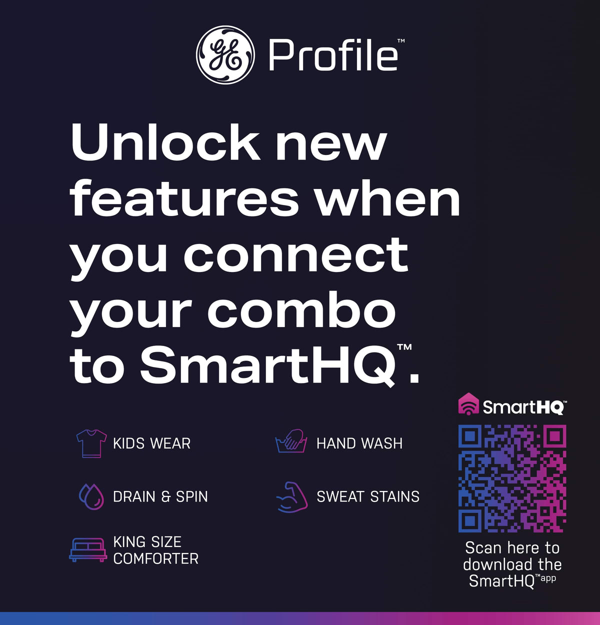 GE Profile - UltraFast 4.8 Cu. Ft. High-Efficiency Smart Front Load Washer and Electric Dryer Combo with Ventless Heat Pump - Carbon Graphite