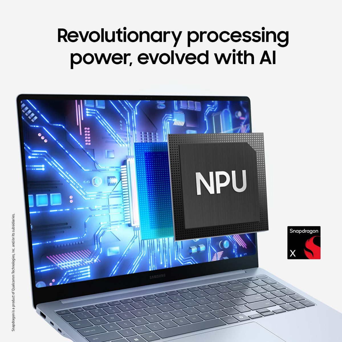 Samsung - Galaxy Book4 Edge - Copilot+ PC - 15.6" LED Laptop - Snapdragon X- 16GB Memory- 512 GB Storage - Sapphire Blue