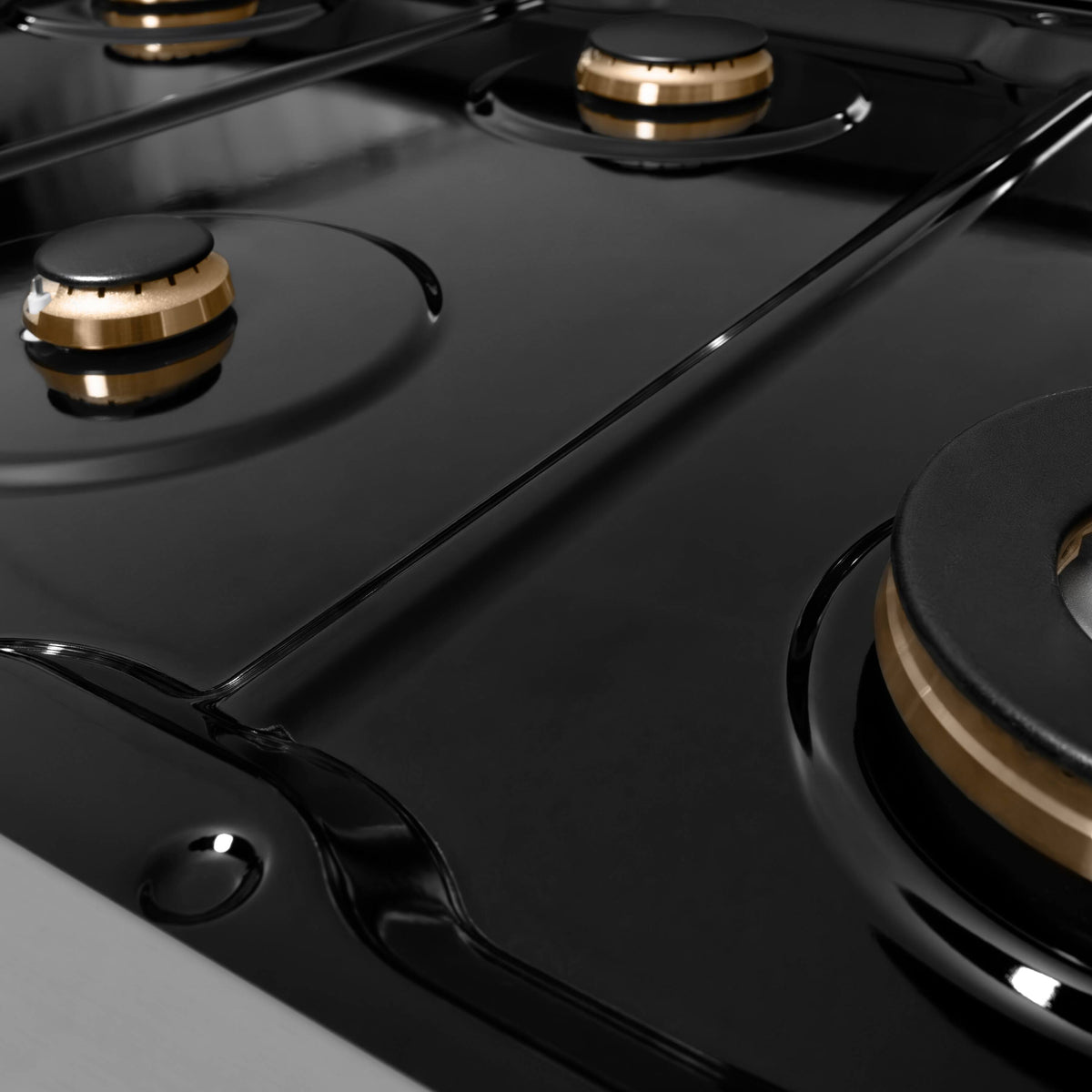 ZLINE - Autograph 48 in. Slide-In Classic Rangetop w/ 8 Burners in Stainless Steel & Matte Black Accents - Stainless Steel
