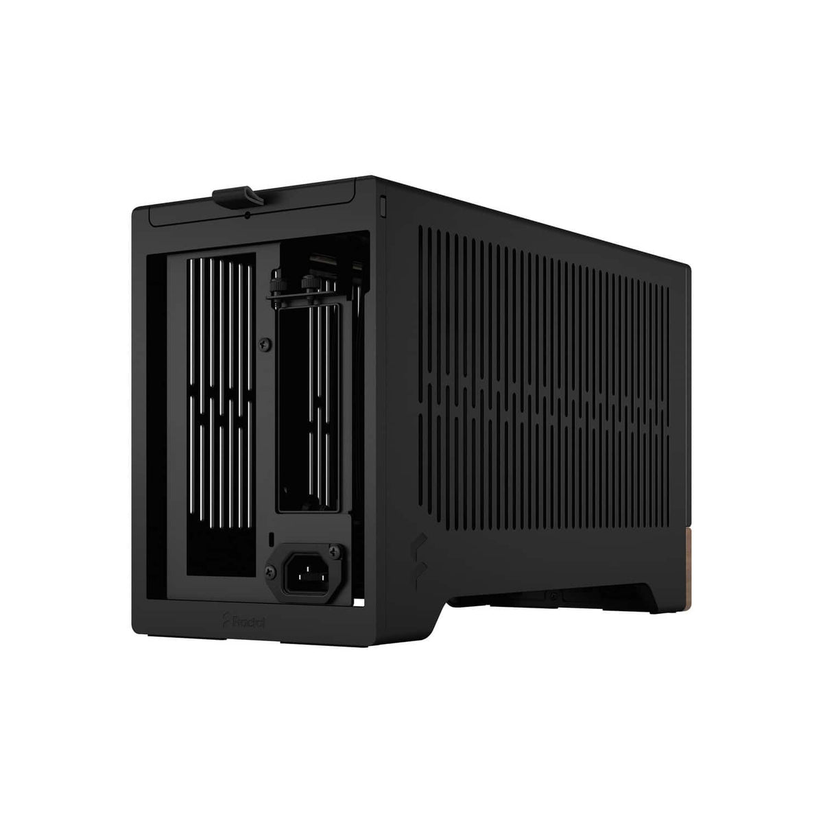 Fractal Design - Terra Graphite with PCIe 4.0 Riser Mini-ITX Small Form Factor PC Case - Black