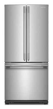 KitchenAid - 30 in. Wide 20 cu. ft. French Door Refrigerator with PrintShield Finish and Interior Dispense - Stainless Steel