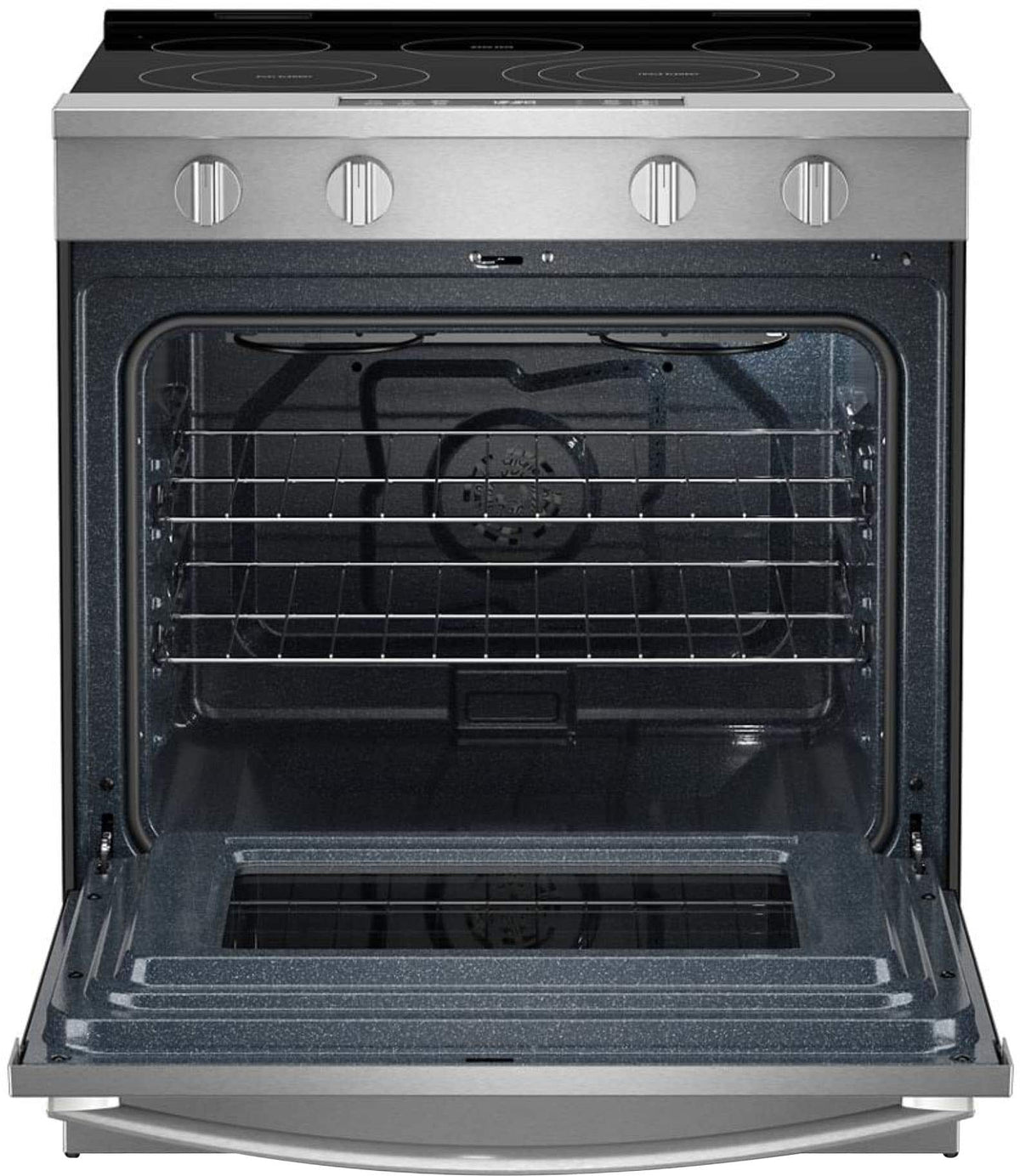 Whirlpool - 30 in. Wide 5 elements 5.0 cu. ft. Slide-In Electric Convection Range with Air Cooking Technology and Smart Features - Stainless Steel
