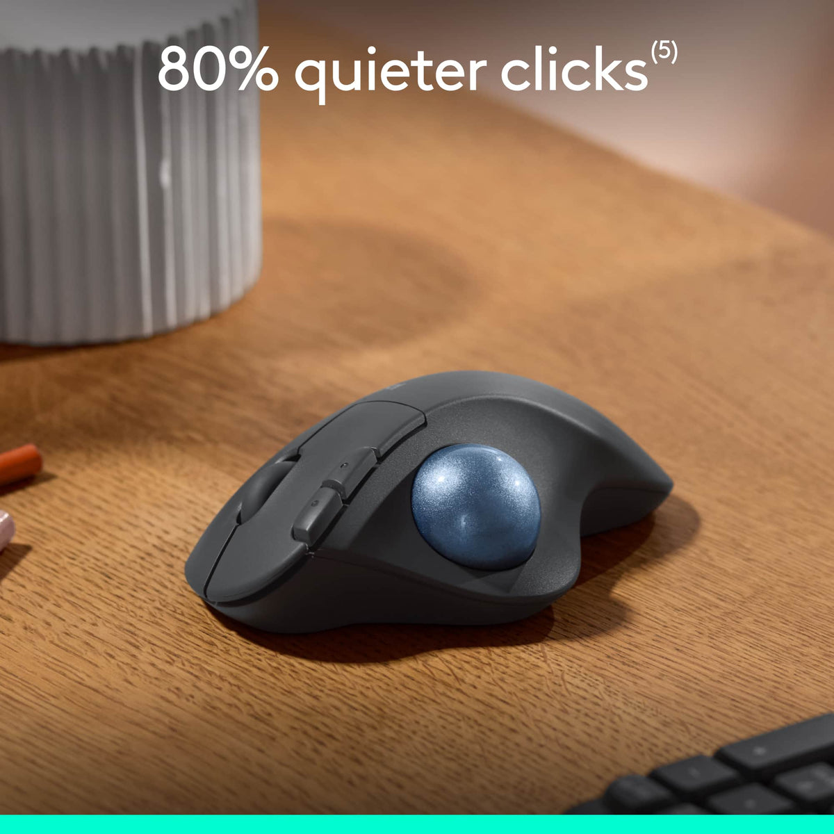 Logitech - ERGO M575 S Wireless Ergonomic Trackball Mouse - Wireless - Black