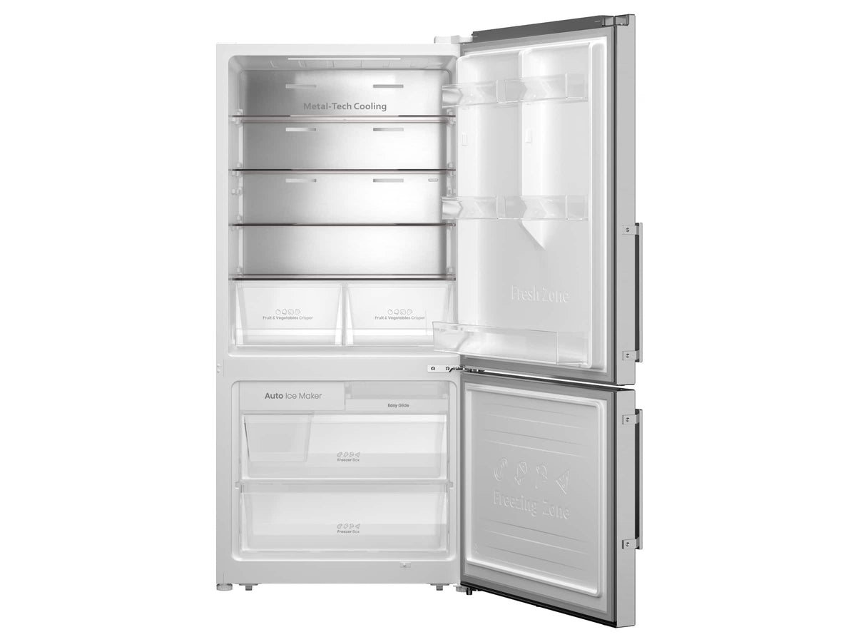 31 in. Wide Bertazzoni 31" Bottom Mount Free Standing Refrigerator - with Ice Maker - Stainless Steel