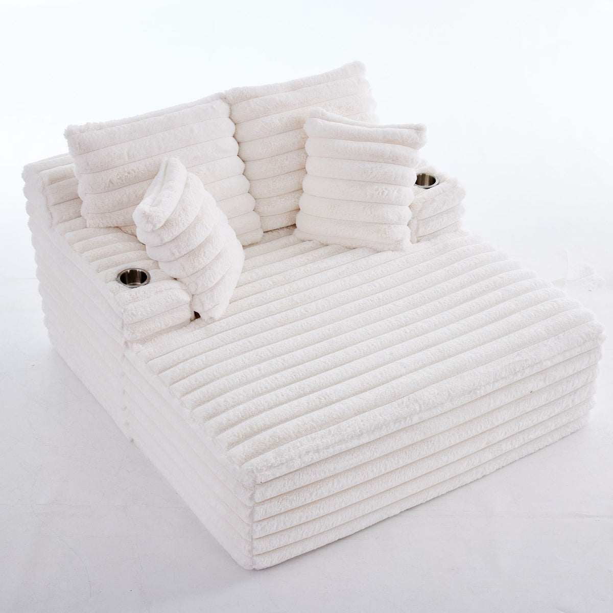 Sillón chaise longue extragrande para interiores con cojines para sala de estar