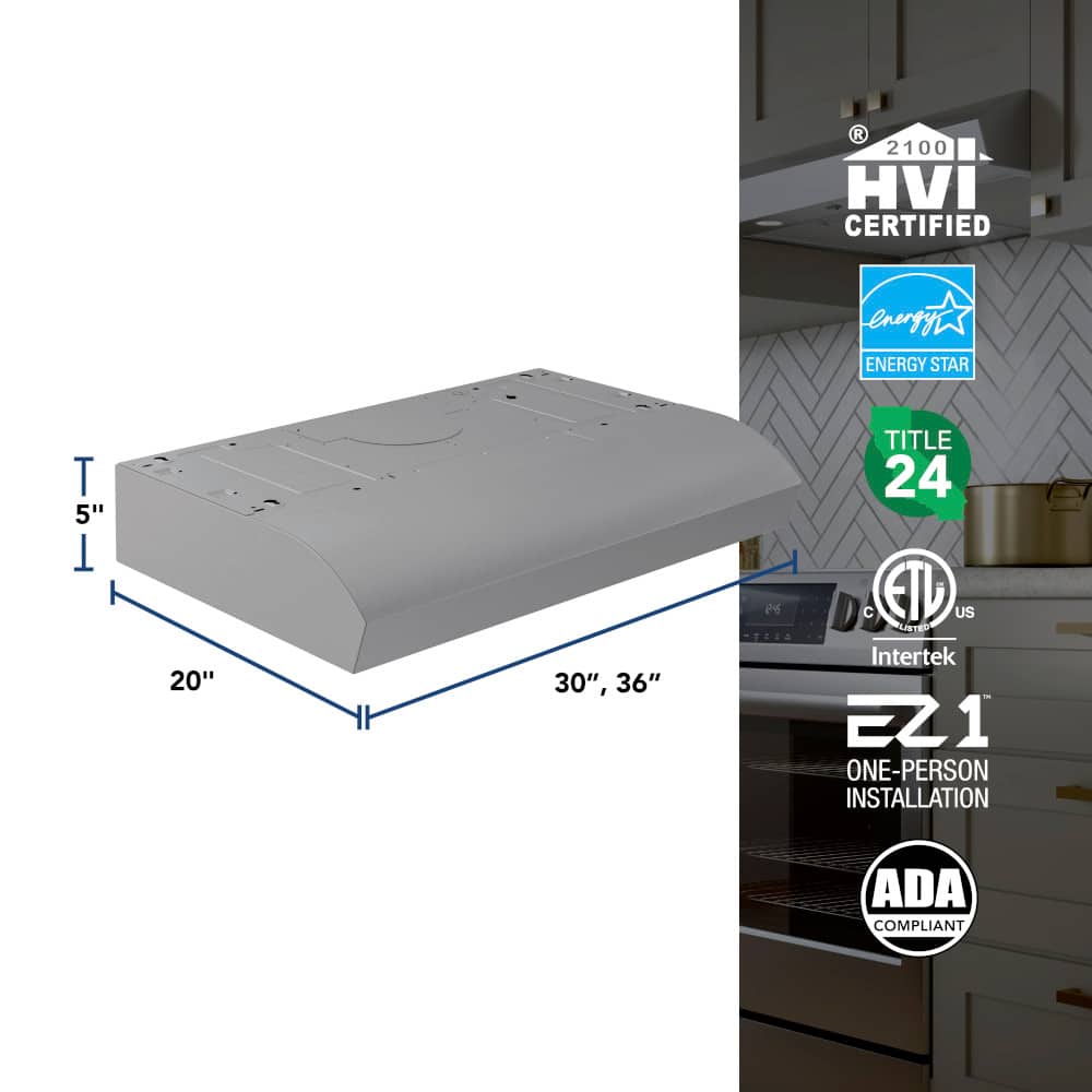 Broan - 30 inches - Convertible - Under cabinet Range Hood - Stainless Steel