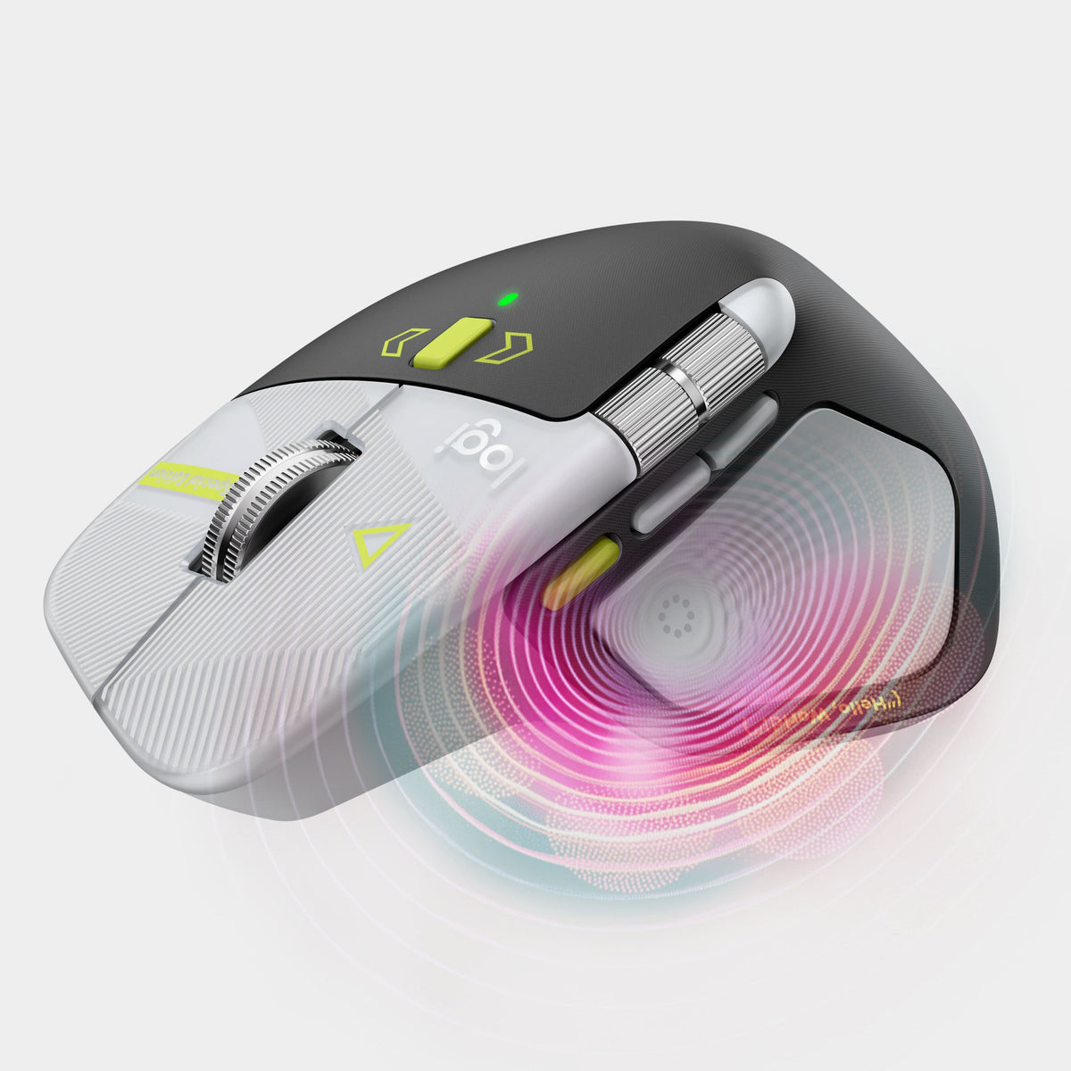 Logitech - MX Master 4 Developer Edition, Ergonomic Wireless Mouse with Advanced Performance Haptic Feedback - Wireless - Yellow