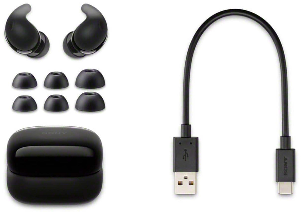Sony - LinkBuds Fit True Wireless Noise Cancelling Earbuds - Black