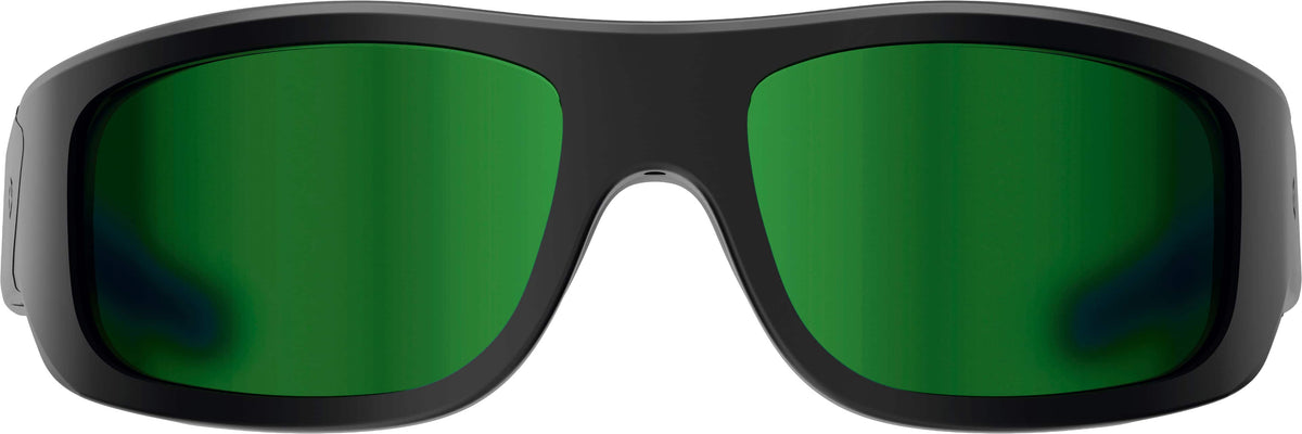 Armor Green Mirror Polarized Smart Safety Glasses Powered by Lucyd - Black/Green