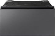 Samsung - Bespoke AI All-in-One Washer/Dryer Laundry Pedestal with Storage Drawer - Dark Steel