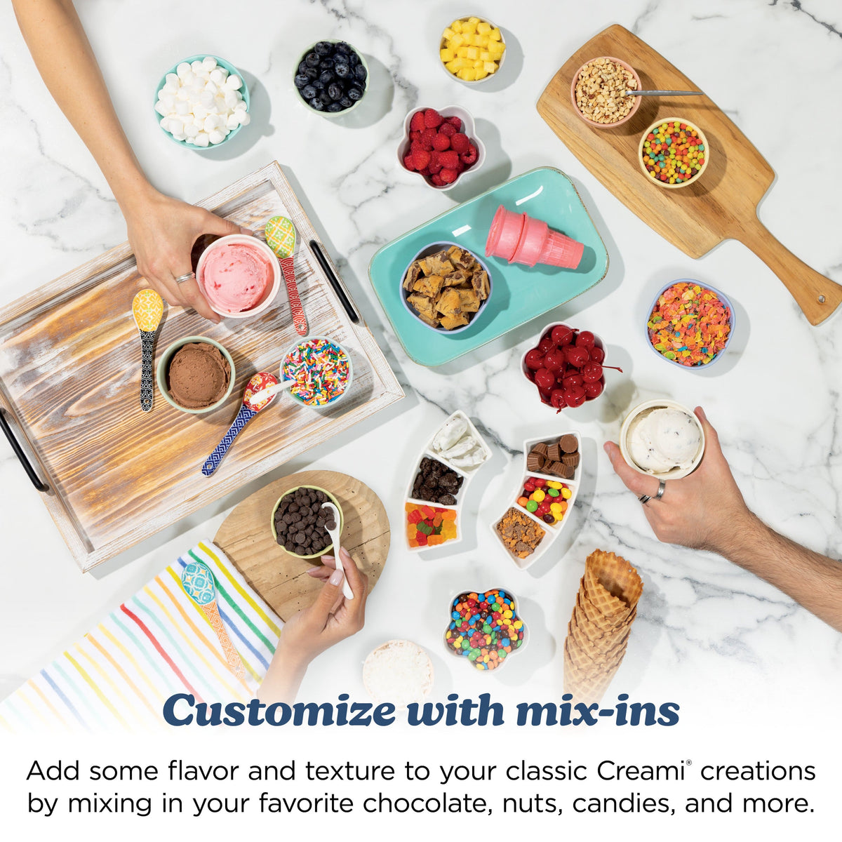 Ninja - CREAMi Scoop & Swirl Ice Cream & Soft Serve Maker, 13 One-Touch Programs - Navy