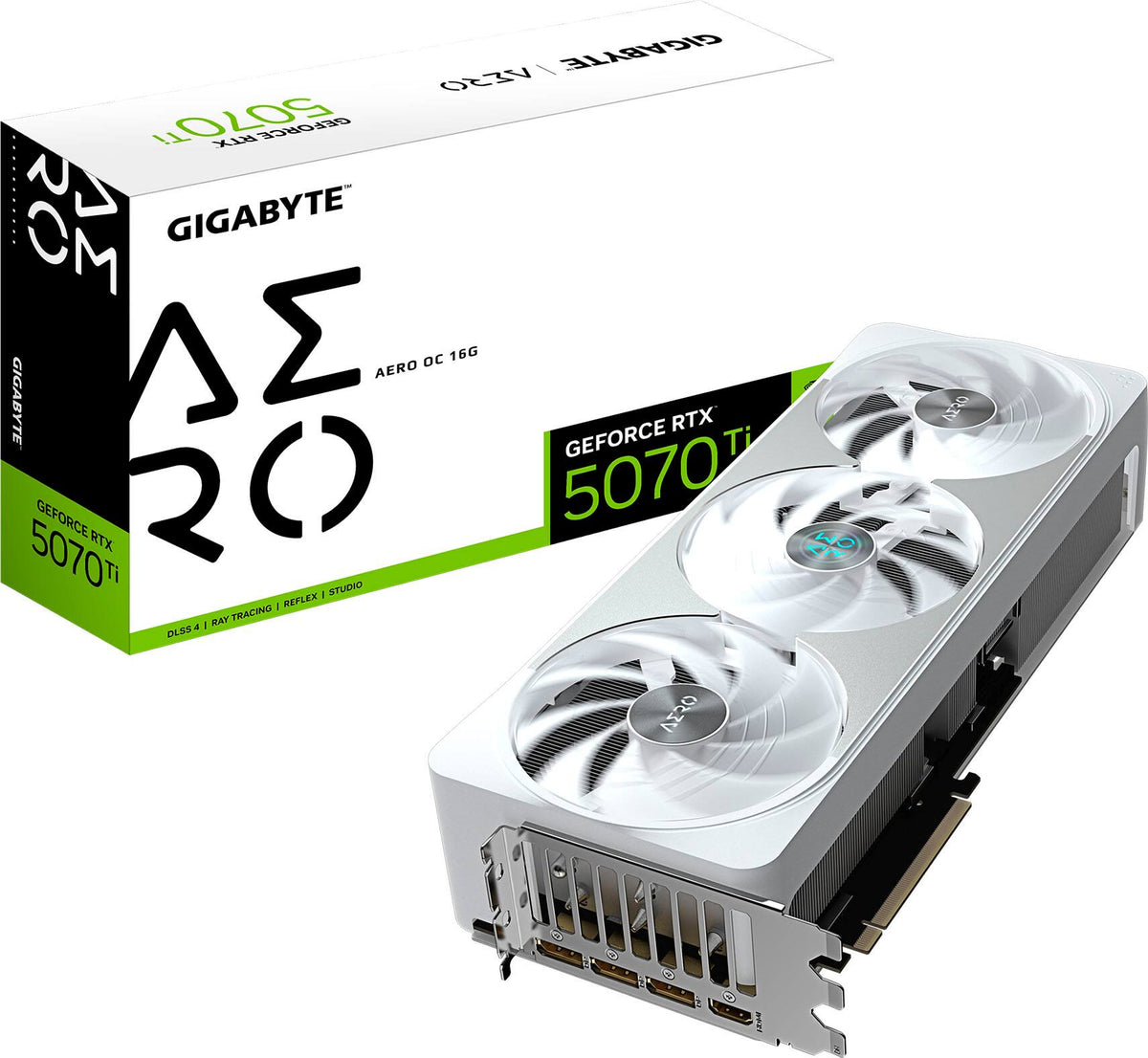 GIGABYTE - NVIDIA GeForce RTX 5070 Ti AERO OC 16G GDDR7 PCI Express 5.0 Graphics Card - White