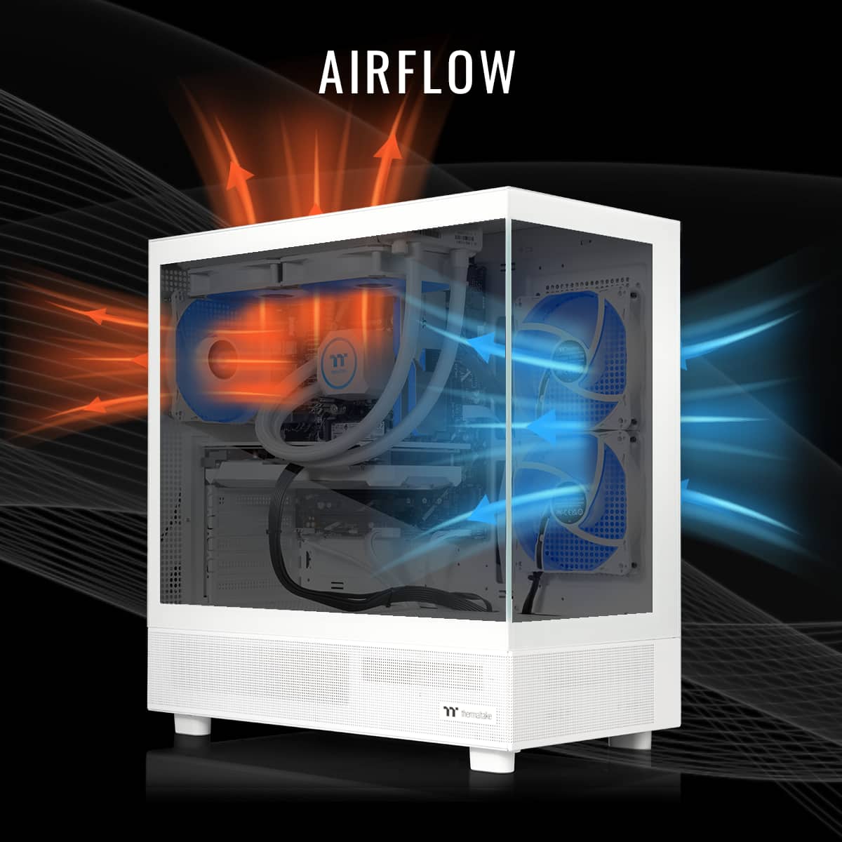 Thermaltake - LCGS View 7896XS-270 Gaming Desktop AMD Ryzen 7 7800X3D 2025 32GB Memory AMD Radeon RX 9060 XT 16GB 1TB SSD NVMe M.2 - White