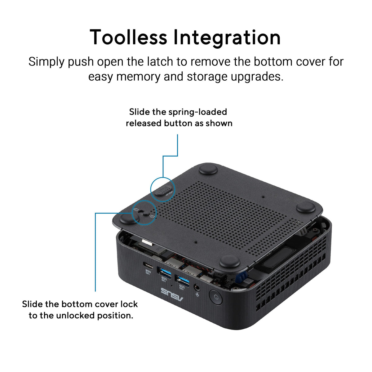 ASUS - ExpertCenter PN54-S1 Mini Desktop - AMD Ryzen 5 220 - 16GB Memory - 512GB Storage - Black