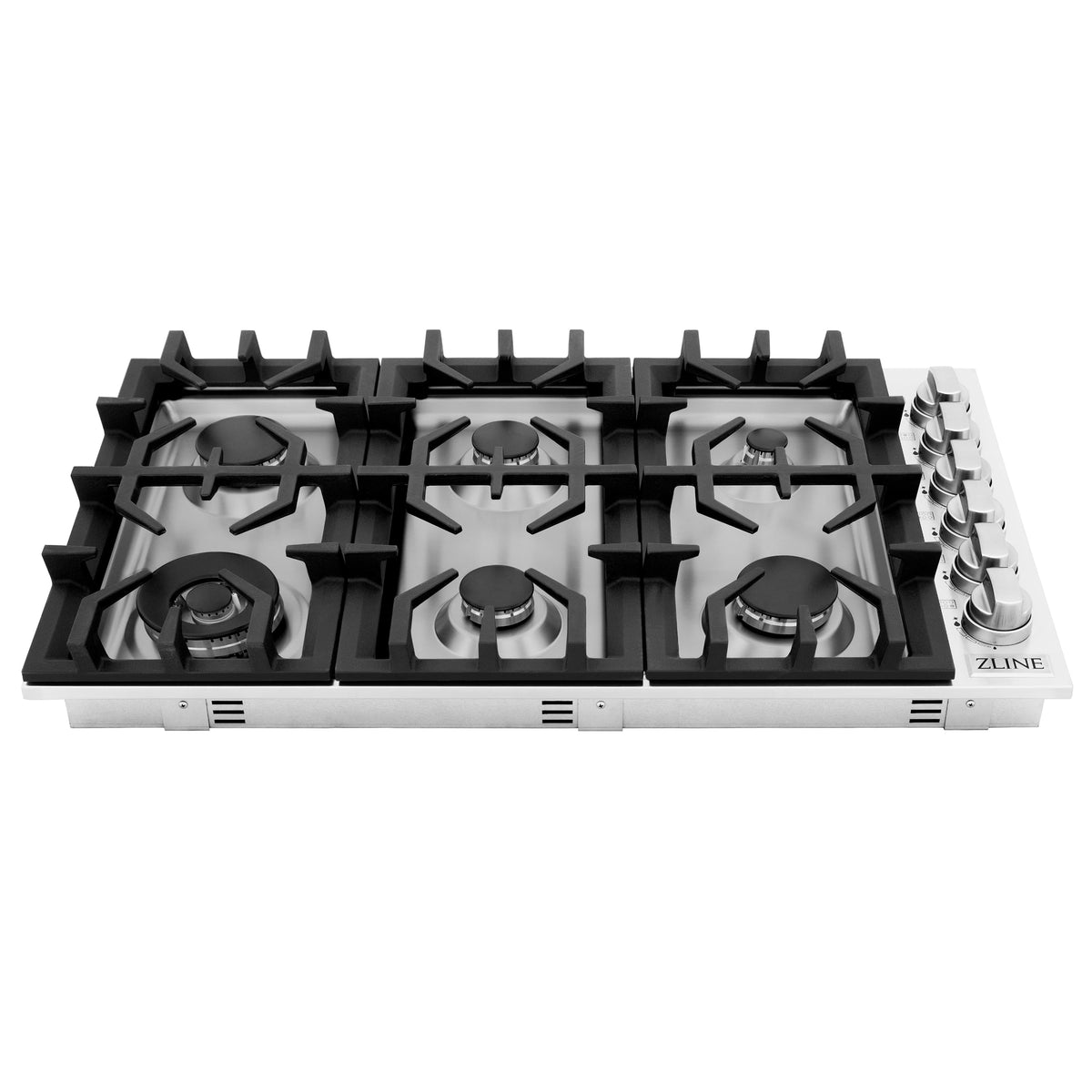 ZLINE - 36 in. Wide 6 Burner Gas Cooktop (RC36) - Stainless Steel