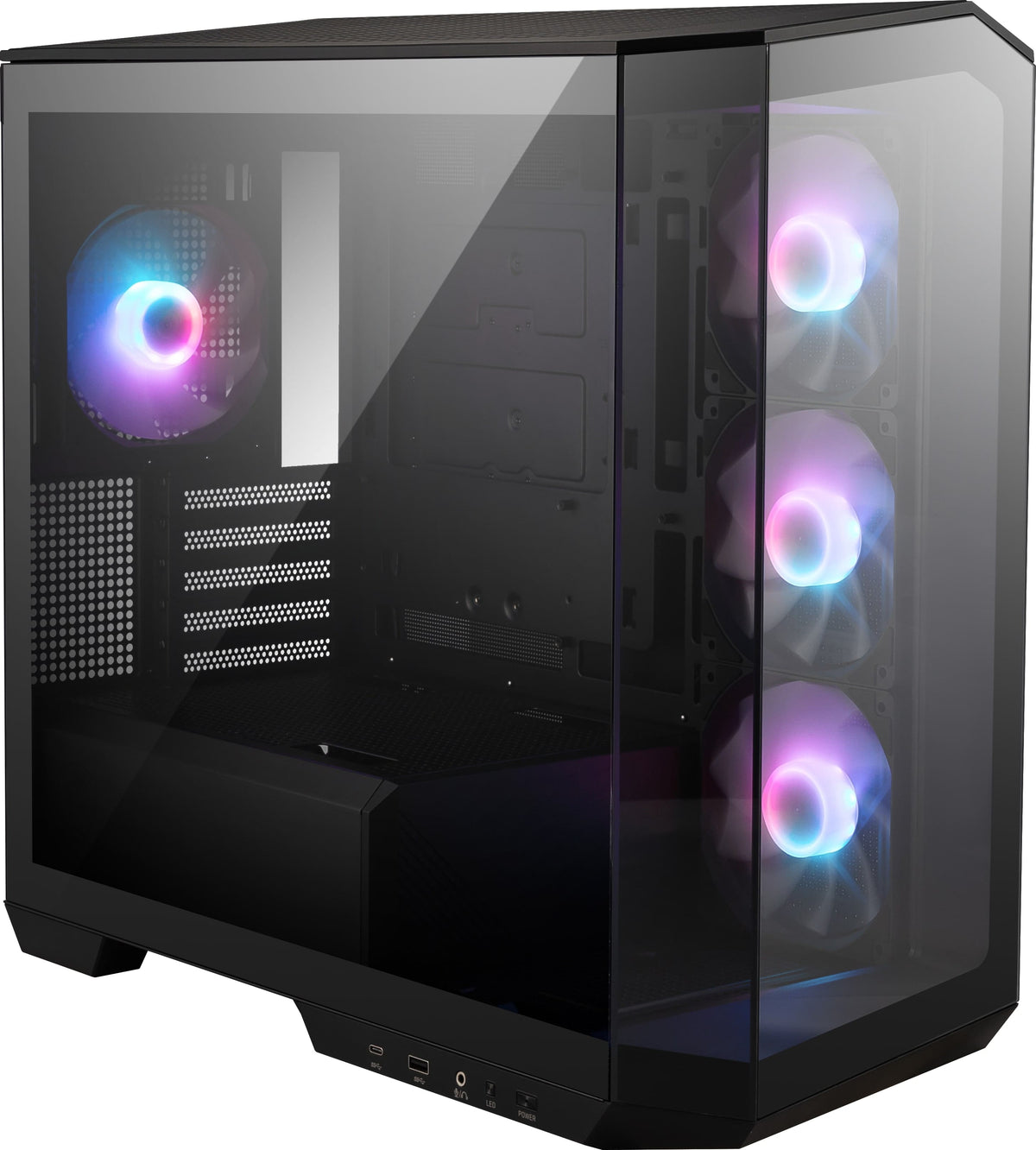 MSI - MAG PANO 100R PZ ATX Mid-Tower PC Case - Black