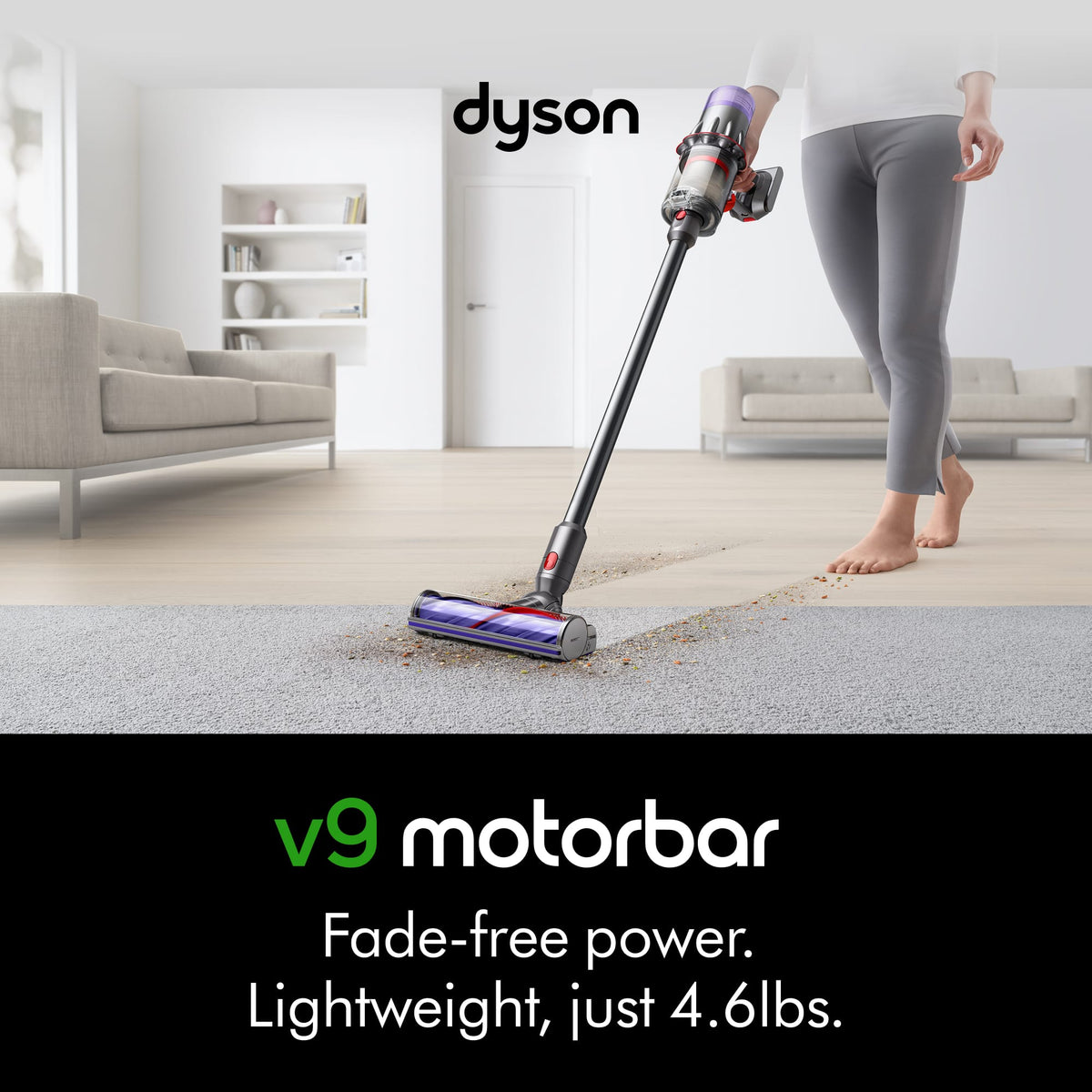 Dyson - V9 Motorbar (Newest Model) Lightweight Cordless Vacuum Cleaner - Nickel/Nickel