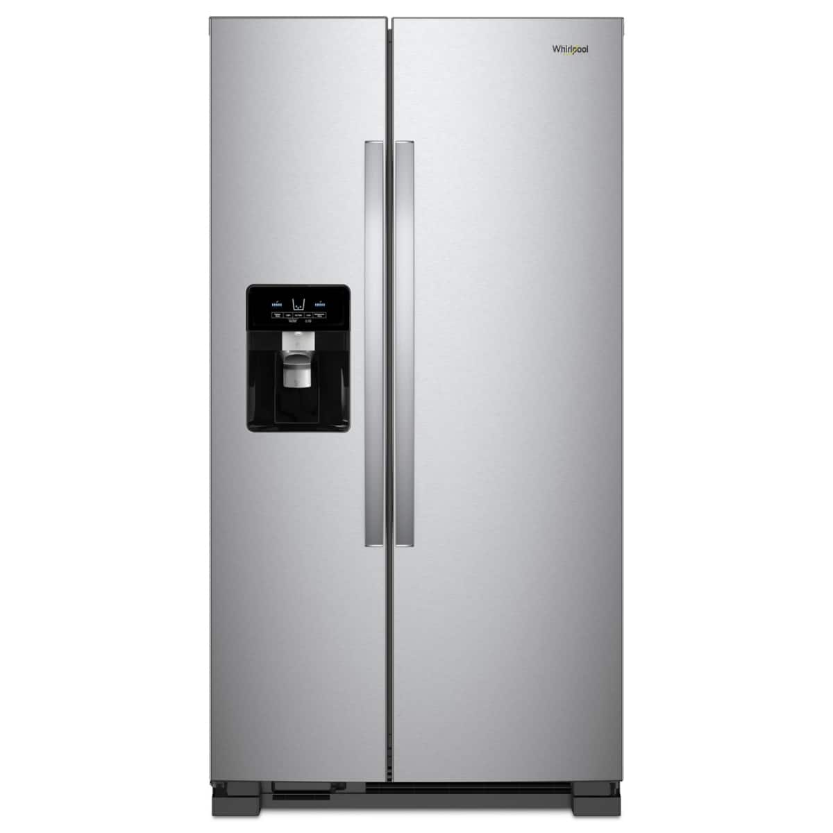 Whirlpool - 36 in. Wide 25 cu. ft. Side-by-Side Refrigerator - Fingerprint-Resistant Stainless Finish