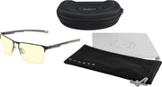 GUNNAR - Echo Pro eSports Performance Level Computer Glasses with Blue Light Reduction, Amber Lenses - Onyx