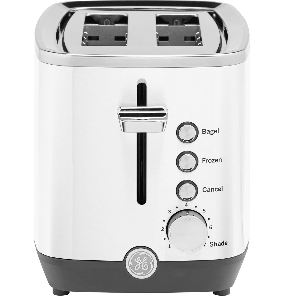 GE - 2-Slice Toaster with 7 Shade Settings and Extra Wide Slots - Snow White