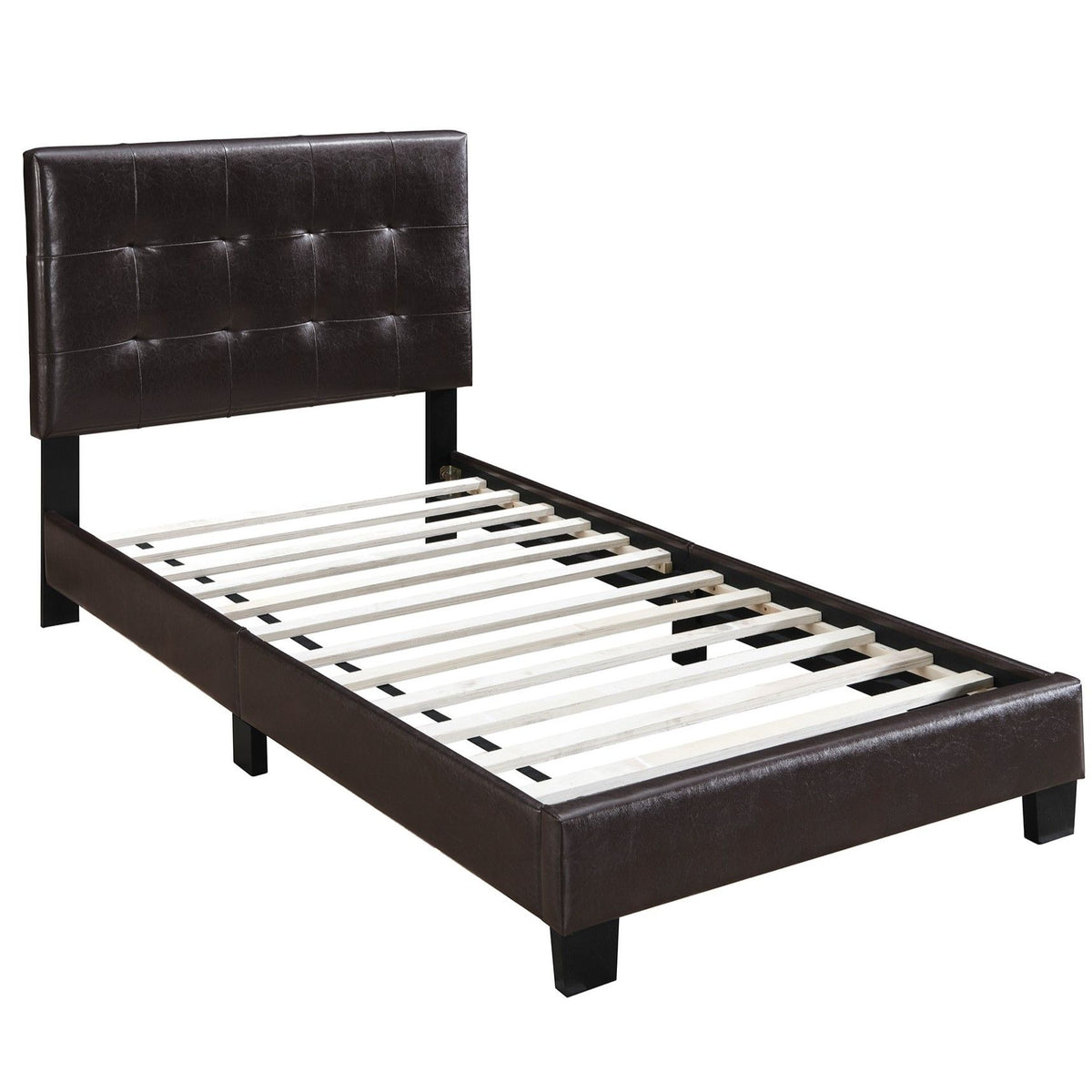 Cama de estilo contemporáneo, cabecera rectangular