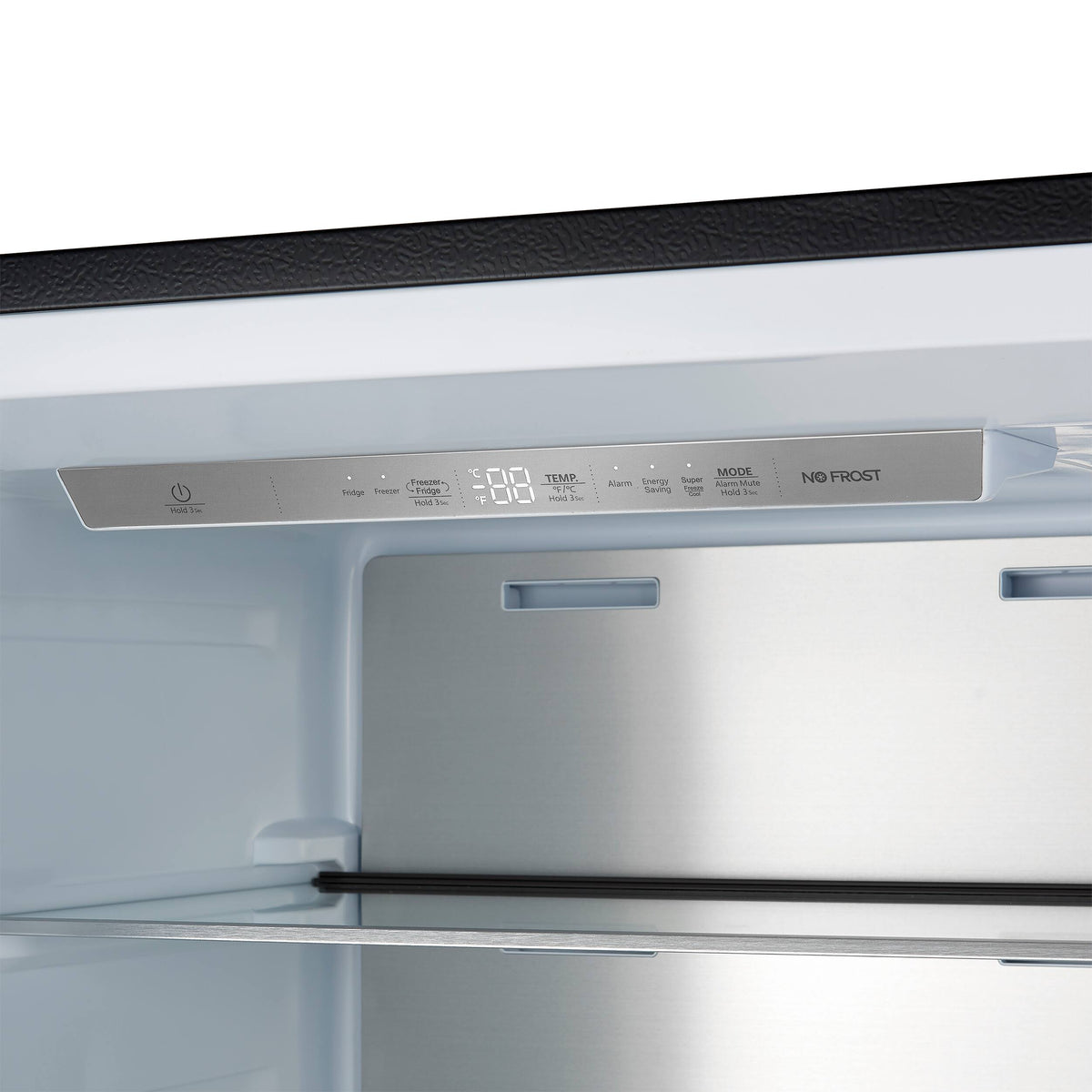 Forno Appliances - Maderno 13.6 Cu. Ft. Left Swing Upright Convertible Freezer with Antique Brass Handles - Black