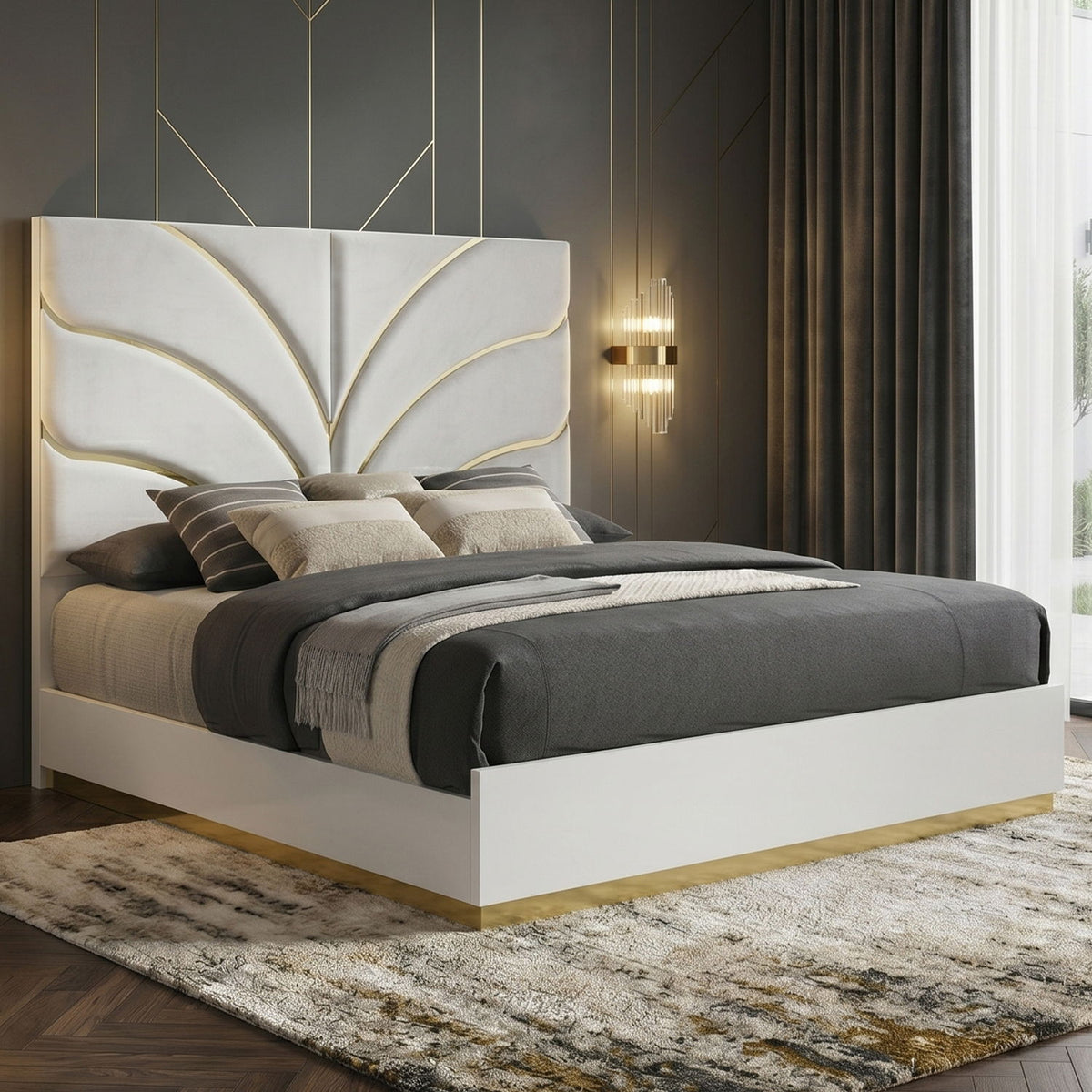 Giovanni - Cama con cabecero tapizado de gran tamaño