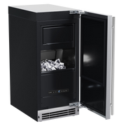 U-Line - Craft Clear Ice Machine 15" Pump Reversible Hinge Integrated Solid Door with BrightShield - Custom Panel Ready