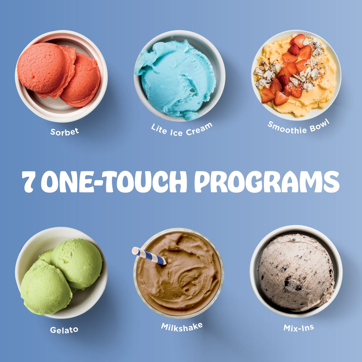 Ninja - CREAMi, Ice Cream Maker, 7 One-Touch Programs, Lite Ice Cream, Sorbet, Gelato, Milkshake, Smoothie - Silver