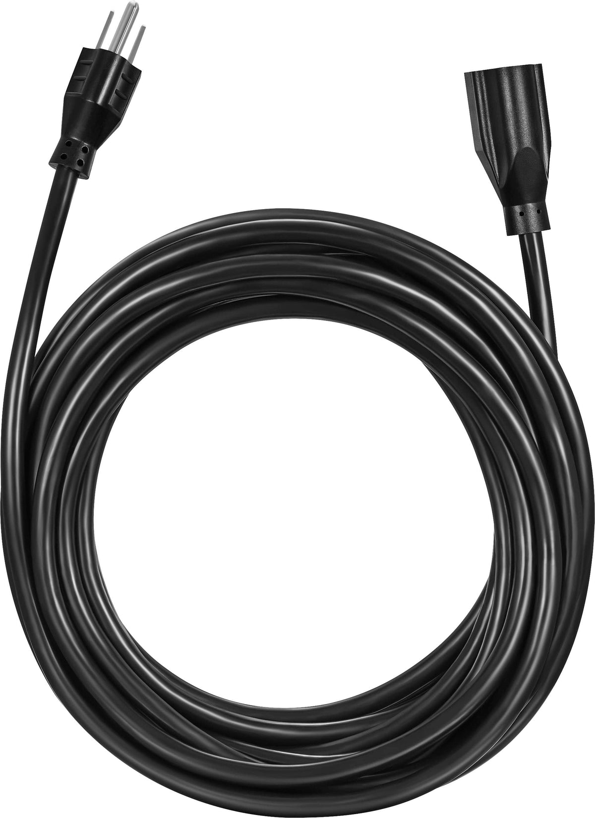 Best Buy essentials™ - 25' 16 AWG Indoor/Outdoor Extension Power Cord - Black